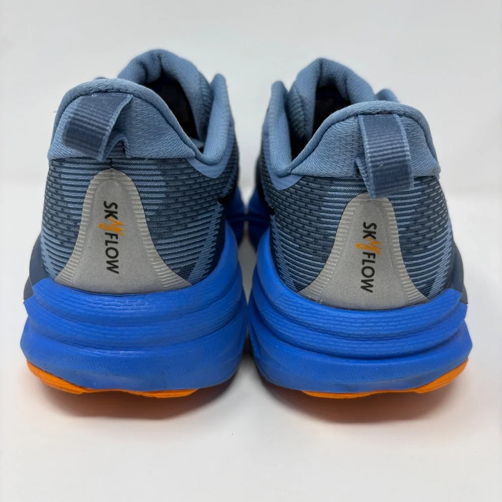 Hoka Skyflow Mens Size 9.5 2E Wide Blue Orange Running Shoes (1155117 DHN)